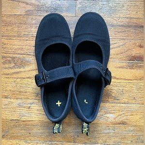 Dr. Martens Carnaby Mary Jane Canvas Flats - Black, Size 8